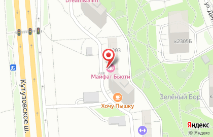Зеленый бор, микрорайон, ЗАО Моспромстрой на карте