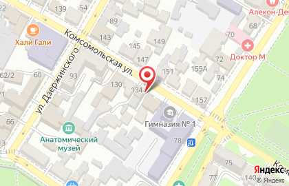 Отделение Московского Индустриального банка на Комсомольской улице на карте