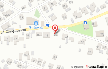 Киоск по продаже печатной продукции, Коминтерновский район на улице Олифиренко на карте
