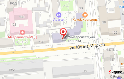 Клиника КРАСГМУ Здоровье на улице Карла Маркса на карте