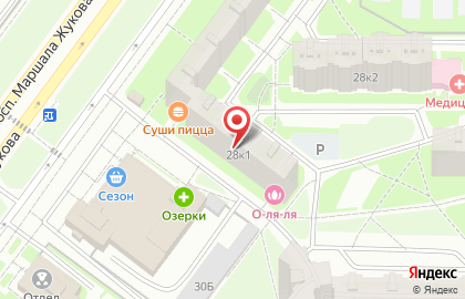 Элен Дорон на проспекте Маршала Жукова на карте