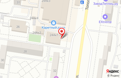 Ювелирный салон Серебро России на Тополиной улице на карте