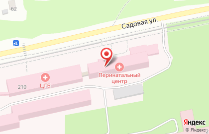 Больница Центральная городская Больница, г. Бийск на Садовой улице на карте
