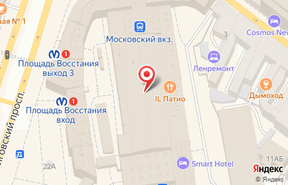 Ресторан быстрого питания Subway на Лиговском проспекте на карте