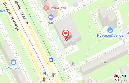 Мотор на Бухарестской улице на карте