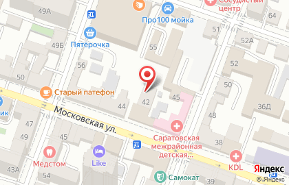 Роза Ветров на Московской улице на карте