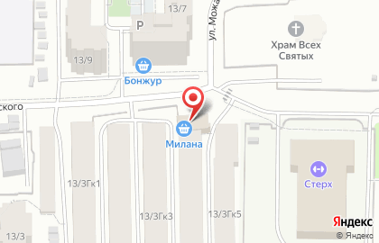 Продуктовый магазин Кустук на улице Можайского на карте