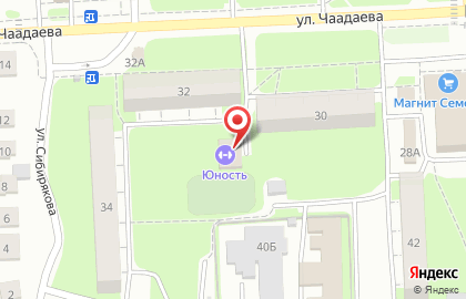 Детский клуб Юность в Московском районе на карте
