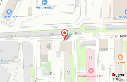 Служба доставки и логистики Сдэк на улице Молодой Гвардии на карте