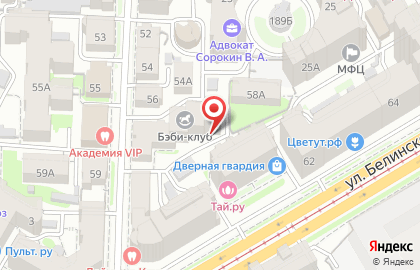 Типография Ареал в Нижегородском районе на карте