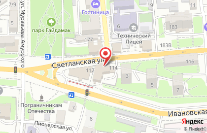 Туристическая компания Каникулы на Светланской улице на карте