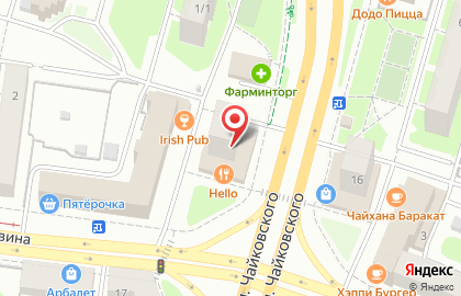 Среднерусский банк Сбербанка России на проспекте Чайковского на карте