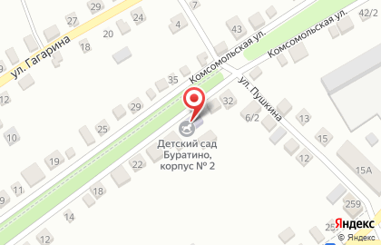Детский сад Буратино №1 на Комсомольской на карте