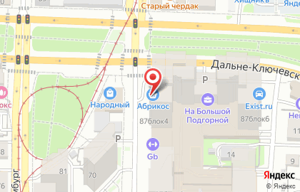 Универсам Абрикос на Большой Подгорной улице на карте