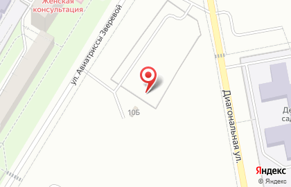 Шиномонтажная мастерская на ул. Авиатриссы Зверевой, 10Б на карте