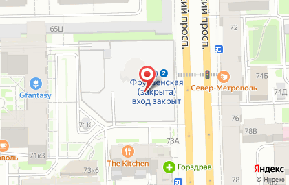 Станция Фрунзенская на карте