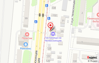 Отель комфорт-класса на улице Челюскинцев на карте