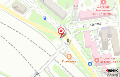 Продовольственный магазин в Железнодорожном районе на карте