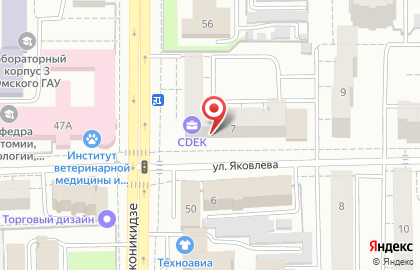 Крона на улице Яковлева на карте