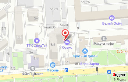 Отель Оазис в Краснодаре на карте