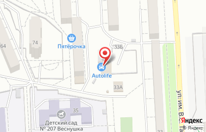 Автосервис Autolife на Фруктовой улице на карте