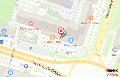 Фабрика ортопедических матрасов Мелодия сна на проспекте Победы на карте