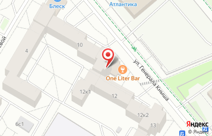 Супермаркет ДИКСИ на улице Генерала Кныша на карте