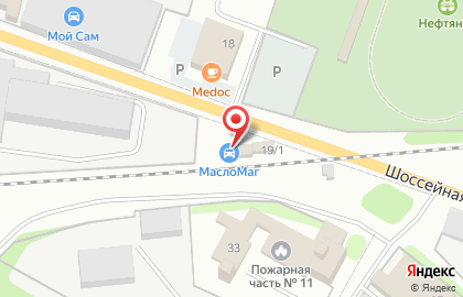 Магазин автомасел на розлив и автозапчастей МaслоМаг на Шоссейной улице на карте