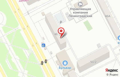 Продовольственный магазин на бульваре Строителей на карте