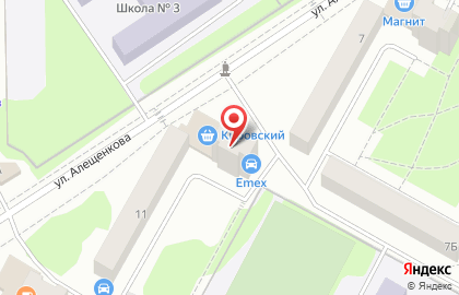 Магазин автозапчастей Emex.ru на улице Алещенкова на карте