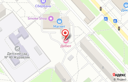 Парикмахерская Дебют на улице Зелинского на карте