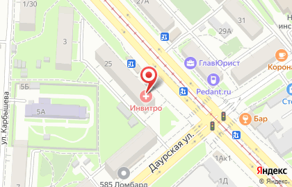 Медицинская компания Инвитро в Советском районе на карте