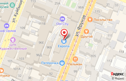 Банк горящих туров на улице Фрунзе на карте