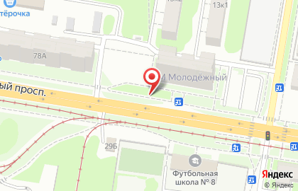 Киоск по продаже хлебобулочных изделий на улице Молодежный 78В на карте