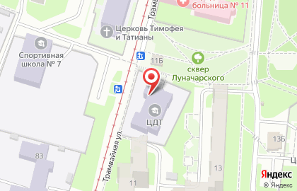 Центр детского творчества Ленинского района на улице Даргомыжского на карте