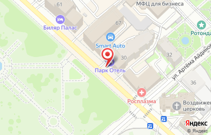 Park Hotel на улице Островского на карте