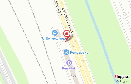 Глушитель. СПБ на Белградской улице на карте