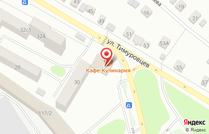 Кафе-кулинария на улице Тимуровцев на карте
