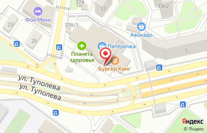 Ресторан быстрого питания Бургер Кинг в Жуковском на карте