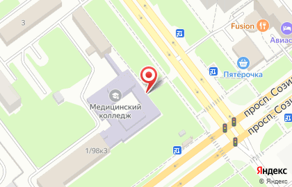 Ульяновский медицинский колледж им. С.Б.Анурьевой на проспекте Туполева на карте