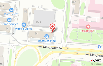 VIP-сауна на улице Менделеева на карте