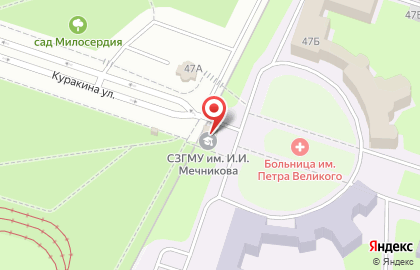 Клиническая больница имени Петра Великого на Пискарёвском проспекте на карте