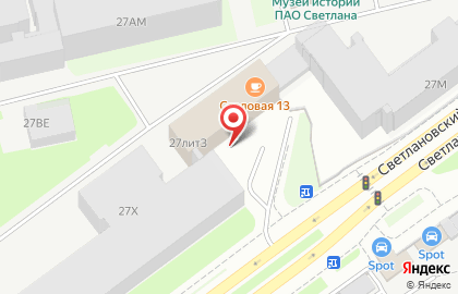 Юридические услуги в Санкт-Петербурге на Светлановском проспекте на карте