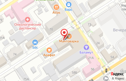 Столовка в Центральном районе на карте