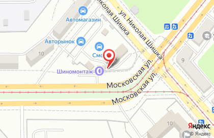 Шиномонтажная мастерская на Московской улице на карте