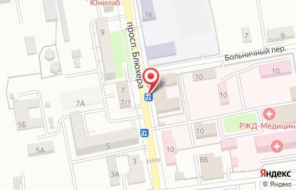 Уссурийская центральная городская больница во Владивостоке на карте