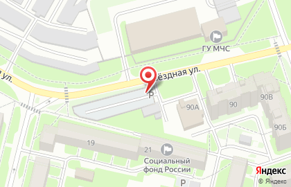 Автостоянка в Пскове на карте