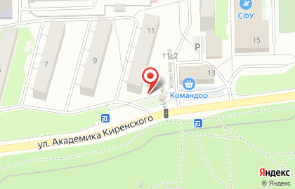 Магазин фруктов и овощей на улице Академика Киренского на карте