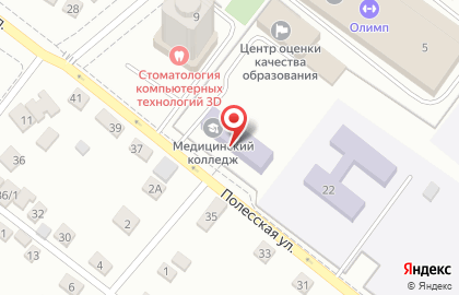 Орловский базовый медицинский колледж на Полесской улице на карте