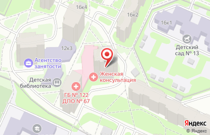Женская консультация Николаевская больница в Петродворцовом районе на карте